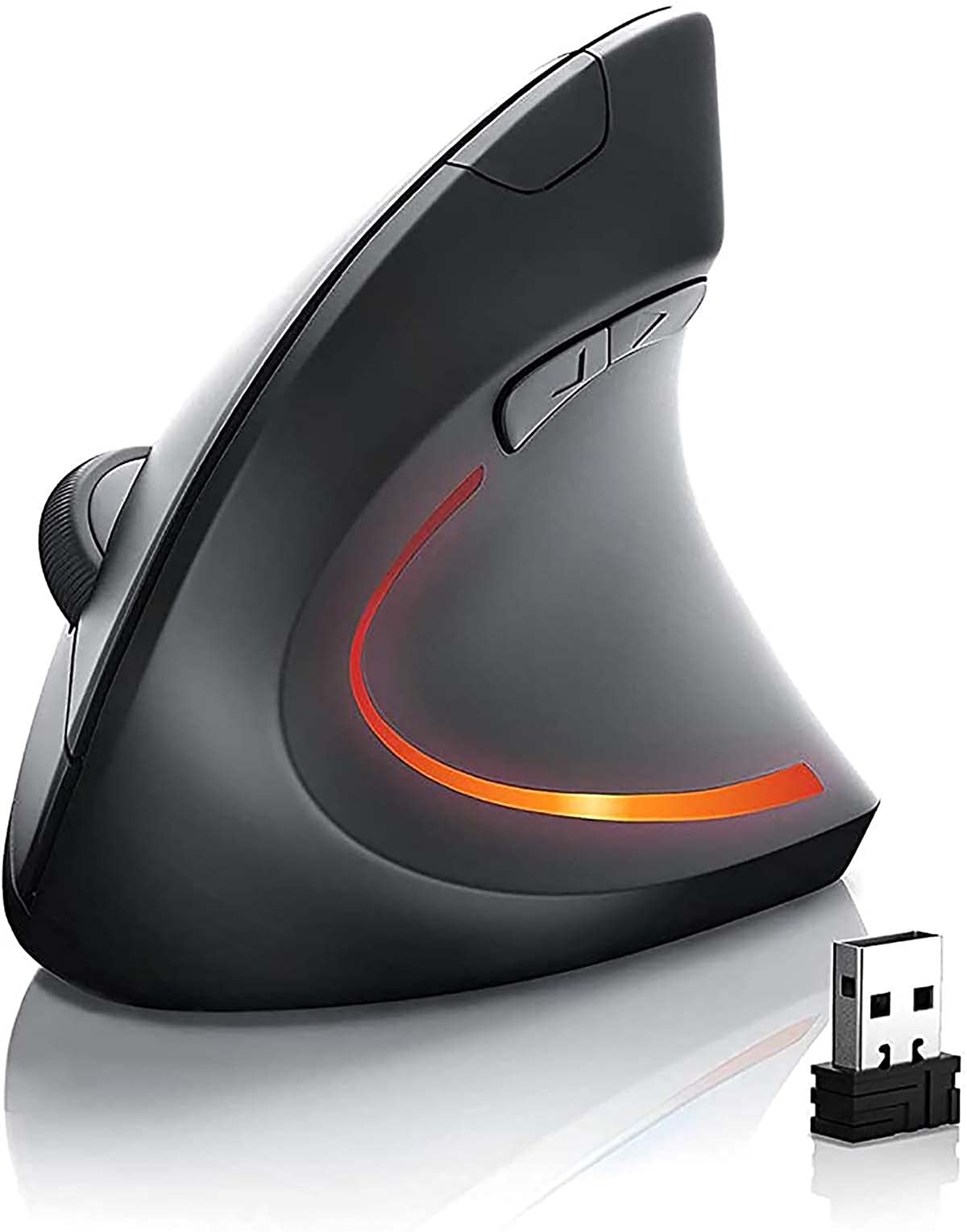 Ergonomic Wireless Mouse, KASTWAVE Vertical Gaming Mouse -Ergonomic design - Prevention of mouse arm -Tennis elbow, 3 Adjustable DPI 3200/1600/ 1200 Levels for Laptop, PC, Desktop