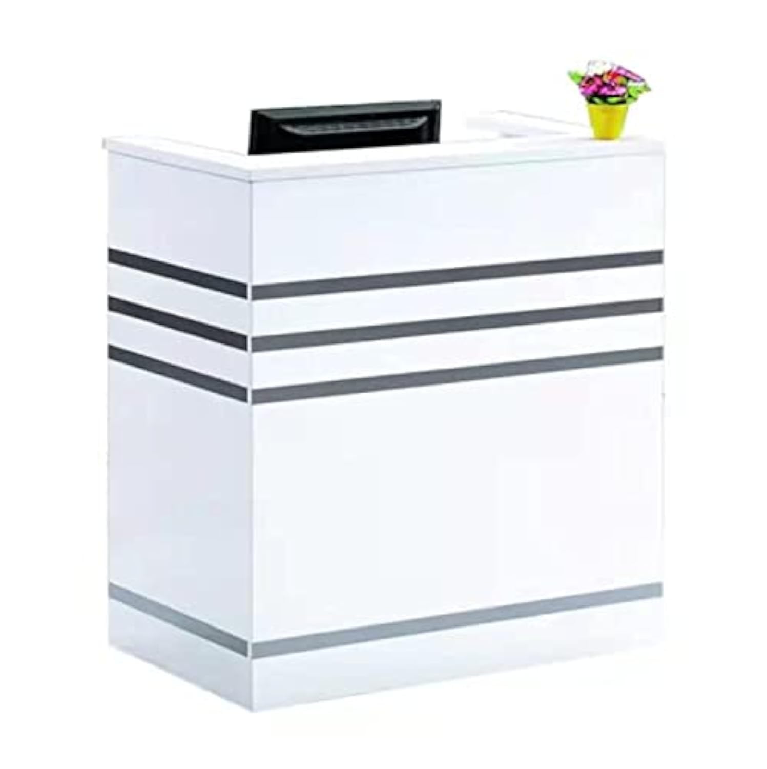 Reception desk company small front desk cashier bar paint baking bar simple front desk （L120cm W60cm H105cm） Send it fast