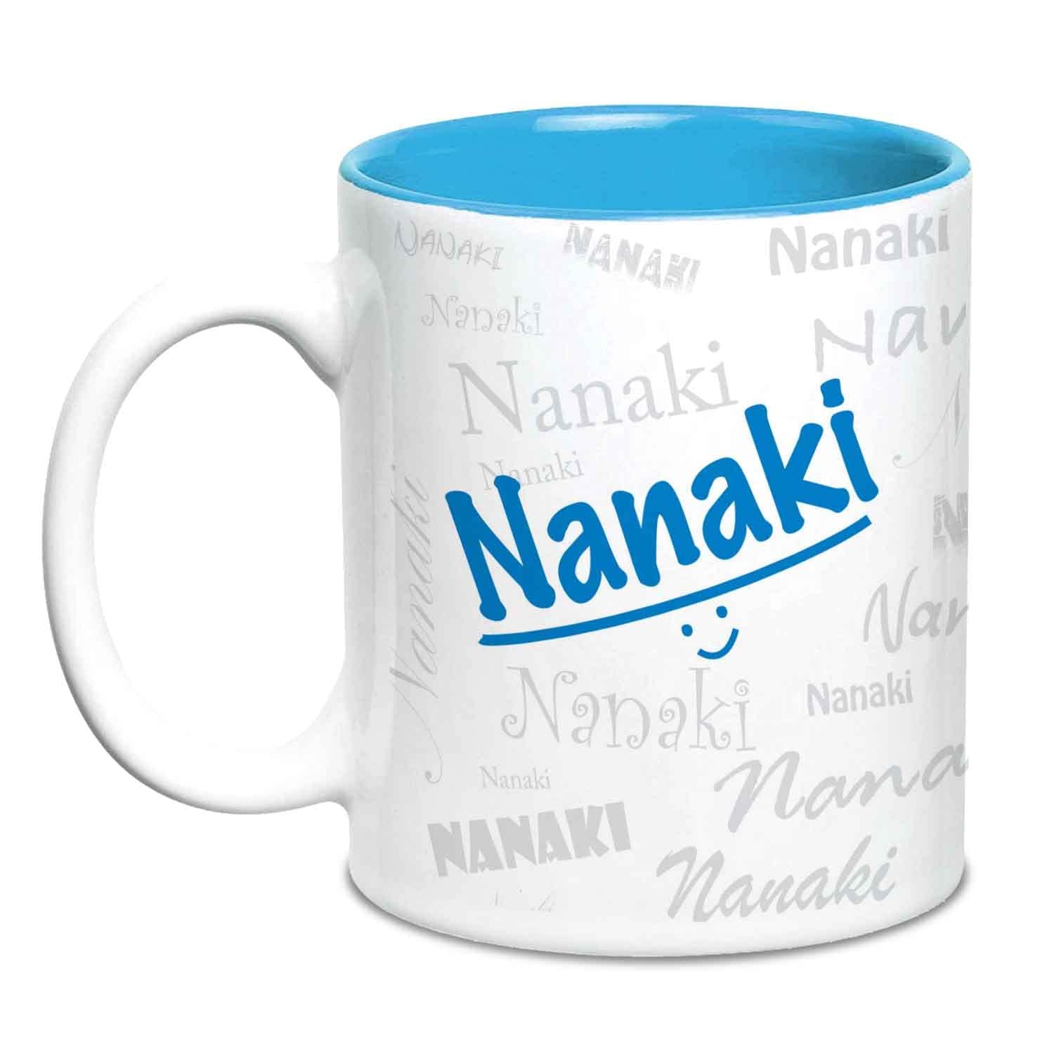 Hot Muggs Me Graffiti Mug - Nanaki Personalised Name Ceramic, 315ml, 1 Unit