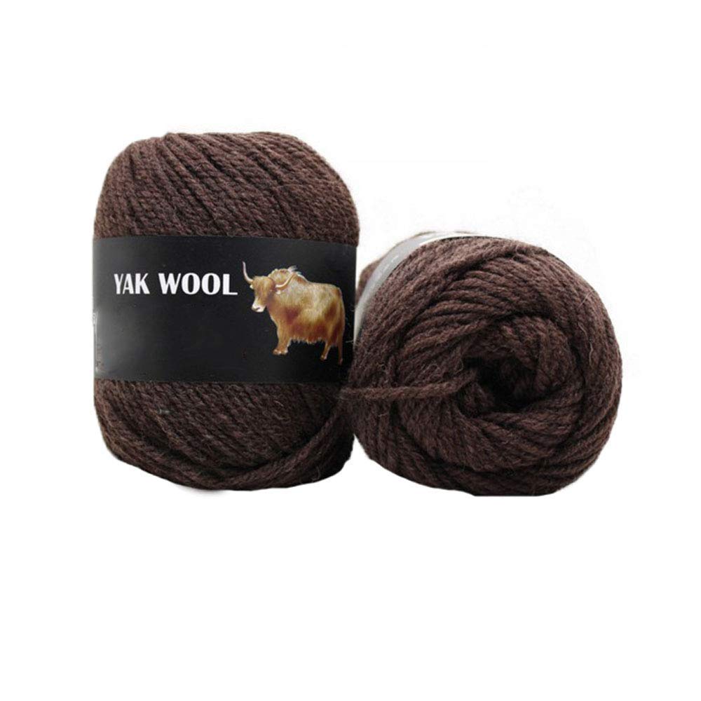 300gram Yak Wool Yarn Knitting Fine Worsted Blended Crochet Cashmere Yarn Dark Brown DIY Knitting Sweater Scarf Hat Sock Yak Wool Yarn