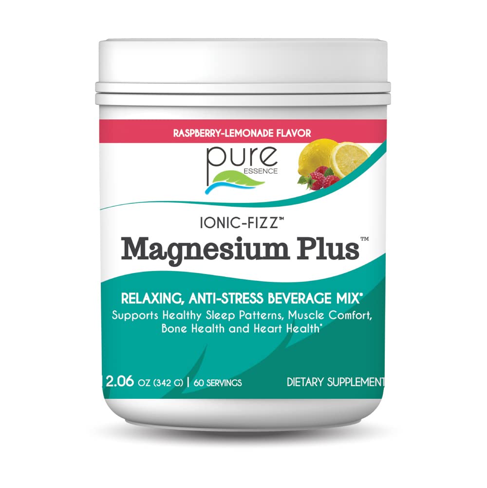 PURE ESSENCE LABSIonic-Fizz Magnesium Plus Raspberry Lemonade Flavor (342 g, 12.06oz)