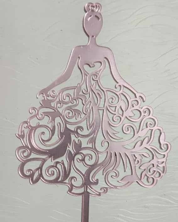 GenericAcrylic Women Silhouette Cake Topper 4 * 6.5