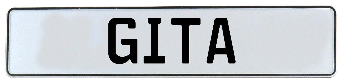 Vintage Parts 639253 Wall Art (Gita White Stamped Aluminum Street Sign Mancave)