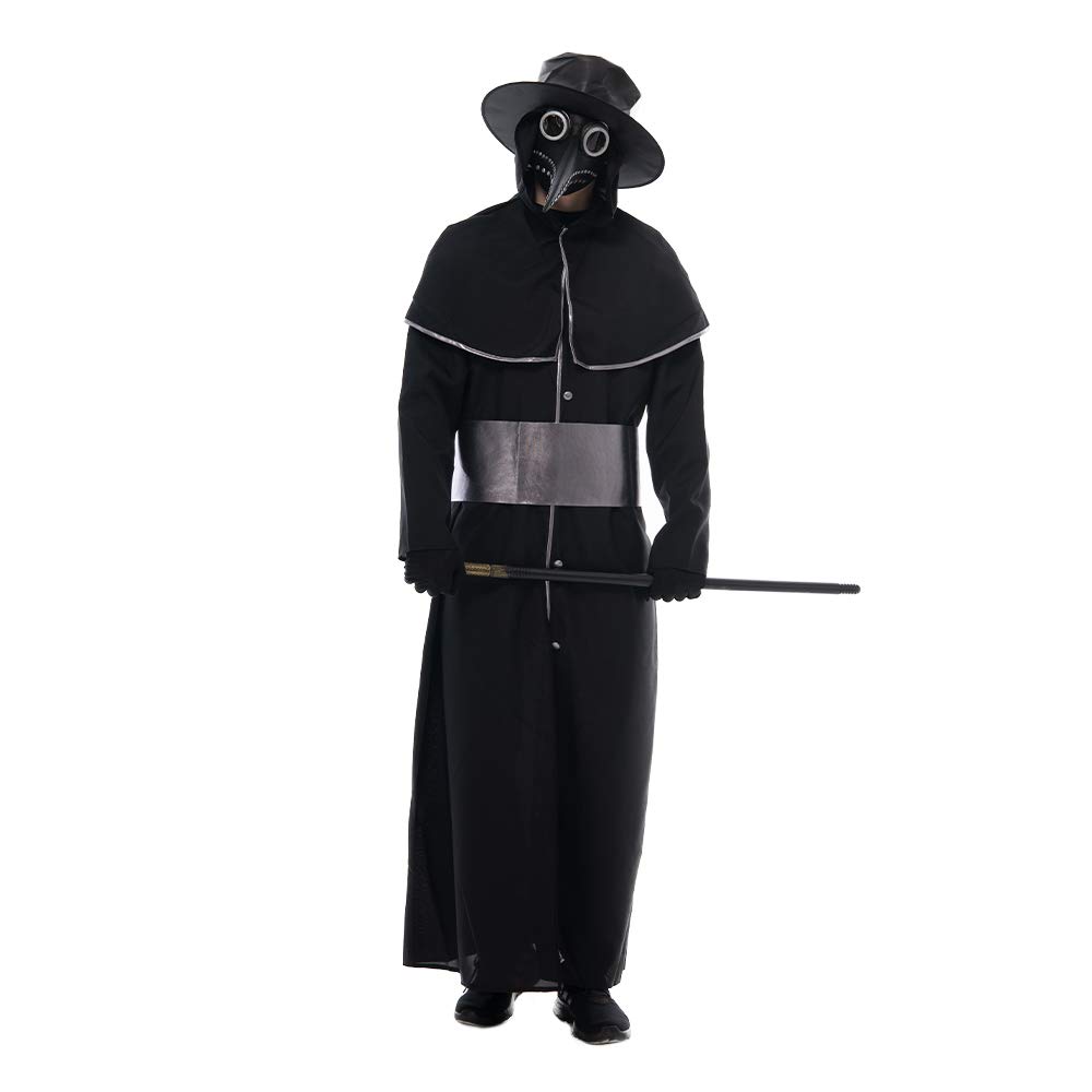 EraSpooky Men’s Plague Doctor Robe Costume Halloween Outfit