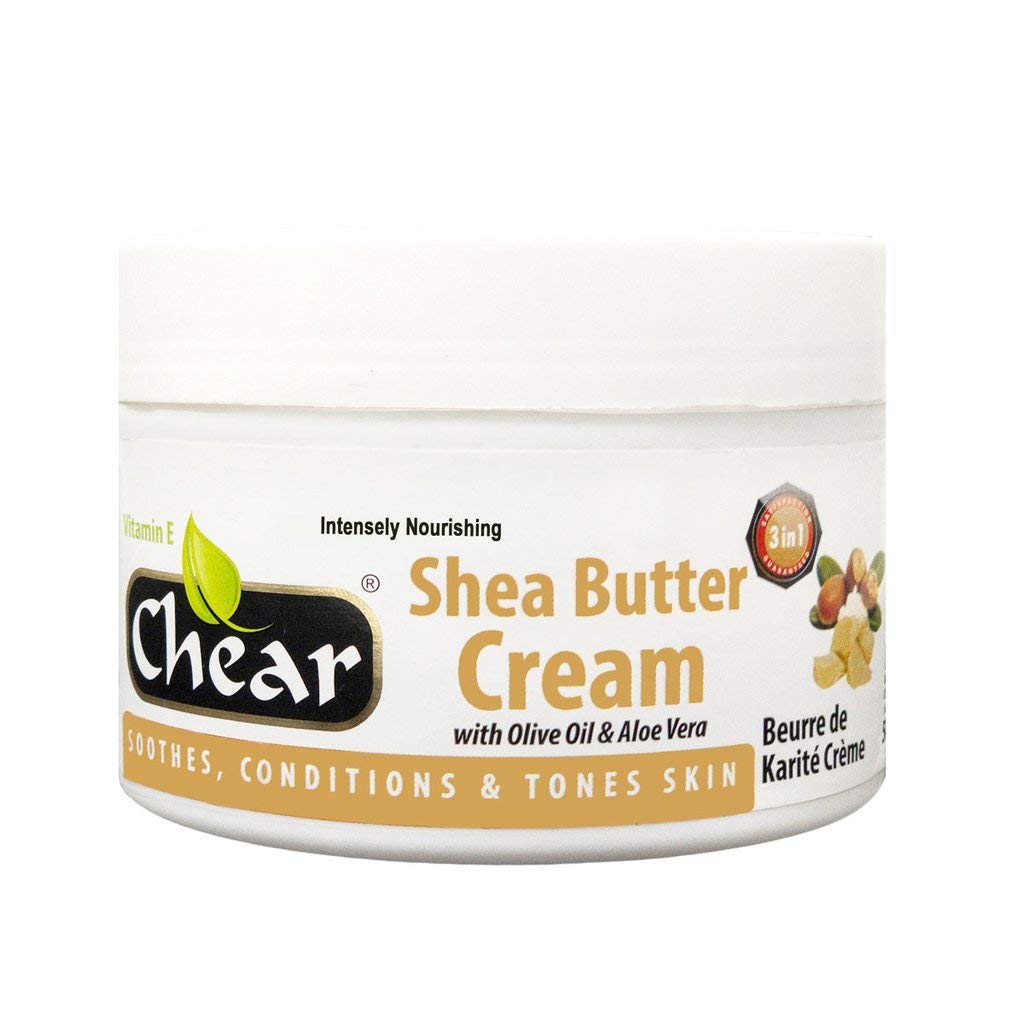 Chear Shea Butter Cream 500ml with Olive & Aloe Vera - Solid Formula - Soothes, Conditions & Tones skin