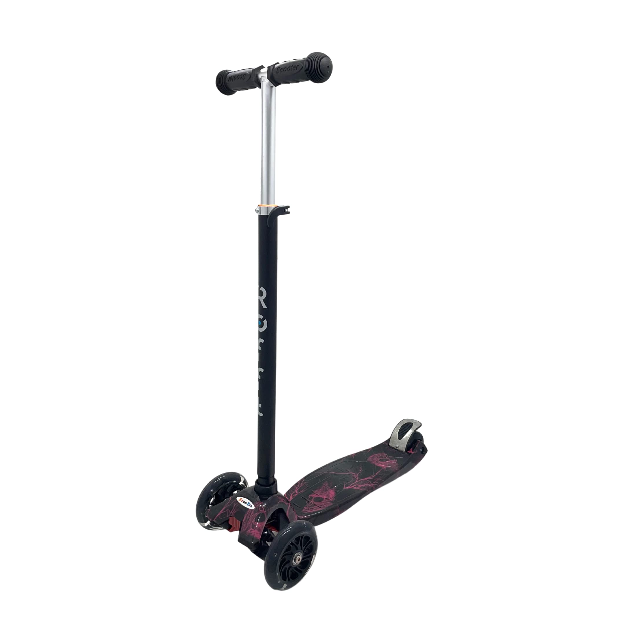 ROFFT - Maxi Scooters for Kids 5-12 Lean-to-Steer, LED 4 Wheeled Kick Scooter, Adjustable Height, Light Weight Aluminum T-Bar