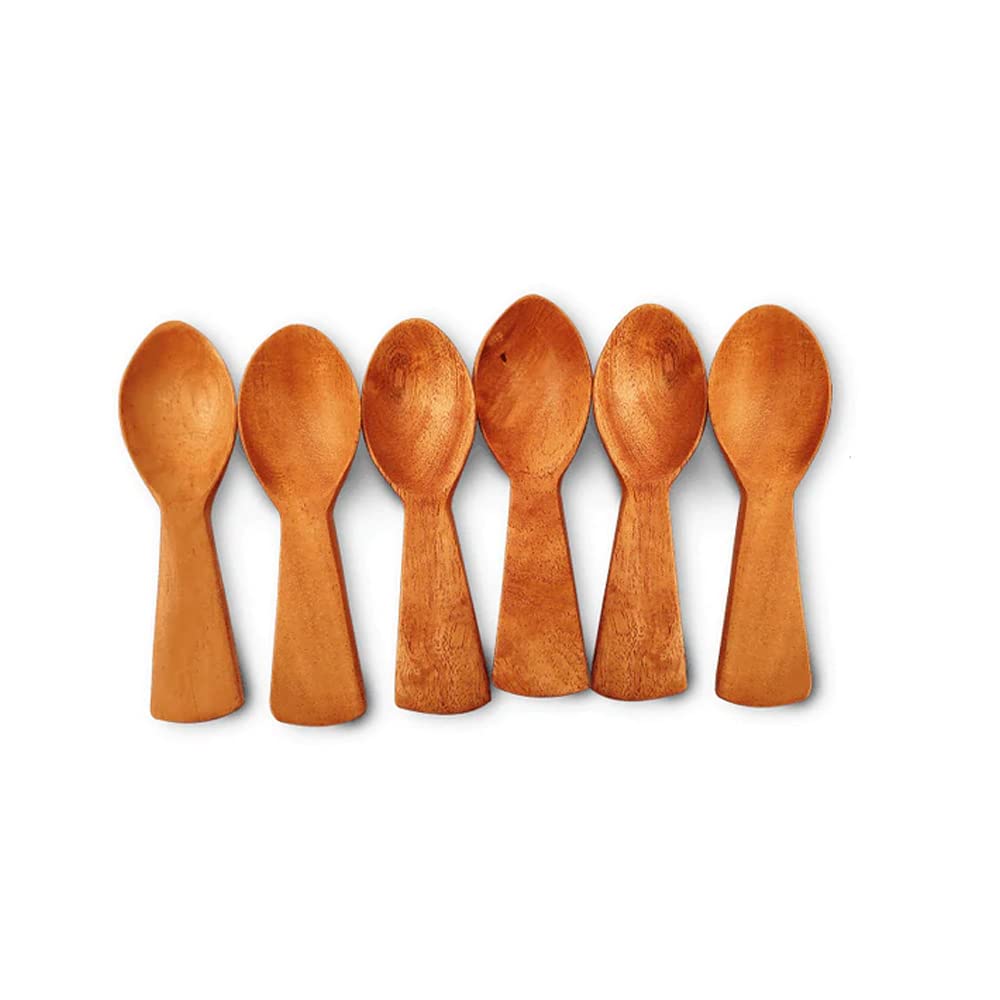 The Indus Valley Neem Wood Condiments Spices Masala Spoon (6)…