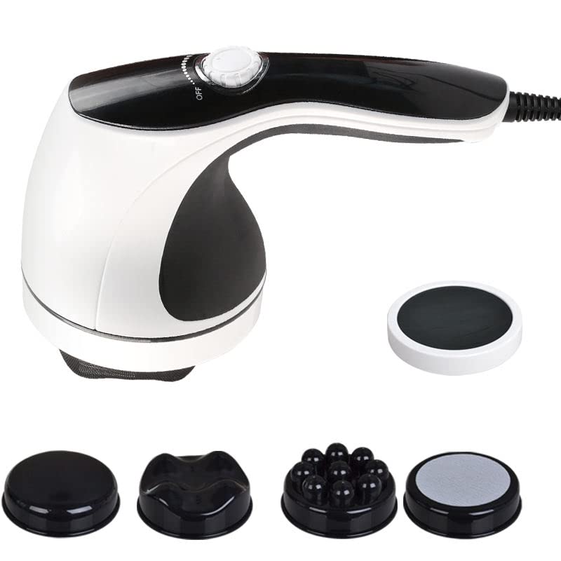 Zysia Full Body Massager Machine For Pain Relief, Electric Handheld Back Massage Machine,Muscles Relief,Stress Relief,Fat Burning,Reduce Weight Massager,4 Massager Heads, Adjustable Speed Multicolor