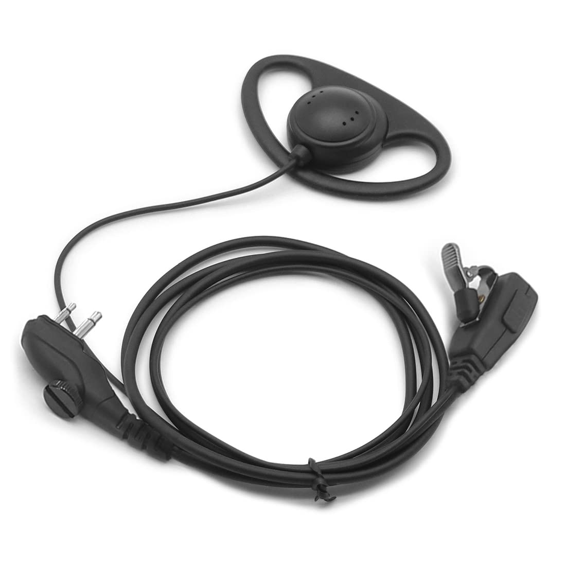 NEWASHAN D-Shape Earpiece Headset for HYT Hytera Radio BD502 BD502i PD402i PD482i PD502 TC500S TC508 TC1600 Power446 Walkie Talkie 2-pin Clip Ear Hook Hanger