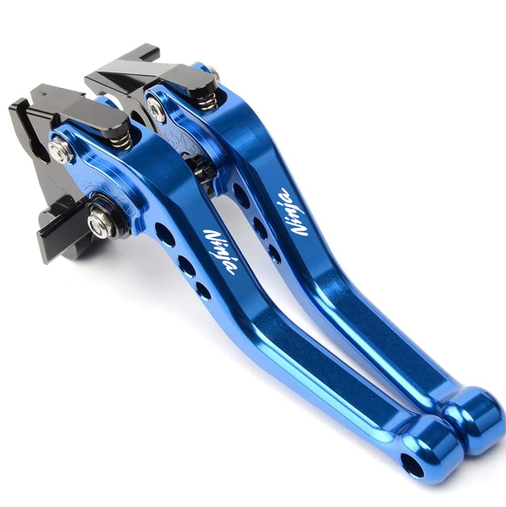 ESPEEDMTC For Kawasaki Ninja 650 2017-2022 Modified CNC aluminum Alloy 6-stage Adjustable Short Brake Clutch Lever Accessories (Blue)