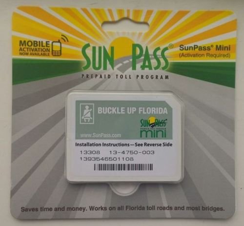 SunPass Mini Sticker Pre-Paid Toll Program For Florida