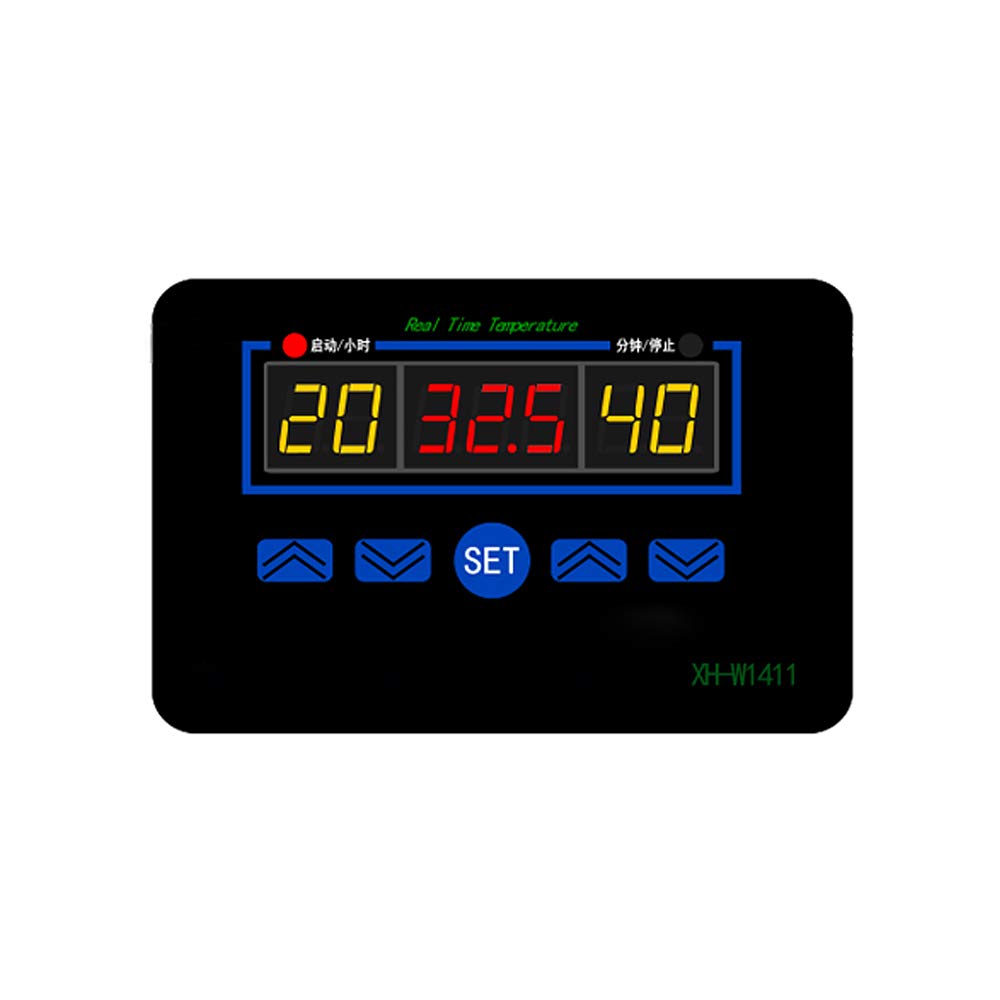 PAIDUOJI XH-W1411 Digital Temperature Controller Three Window Display Thermostat Multifunction NTC Control Sensor Control Switch Sensor (220V)