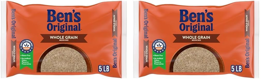 BEN'S ORIGINALWhole Grain Brown Rice, 5 lb Bag (Pack of 2)