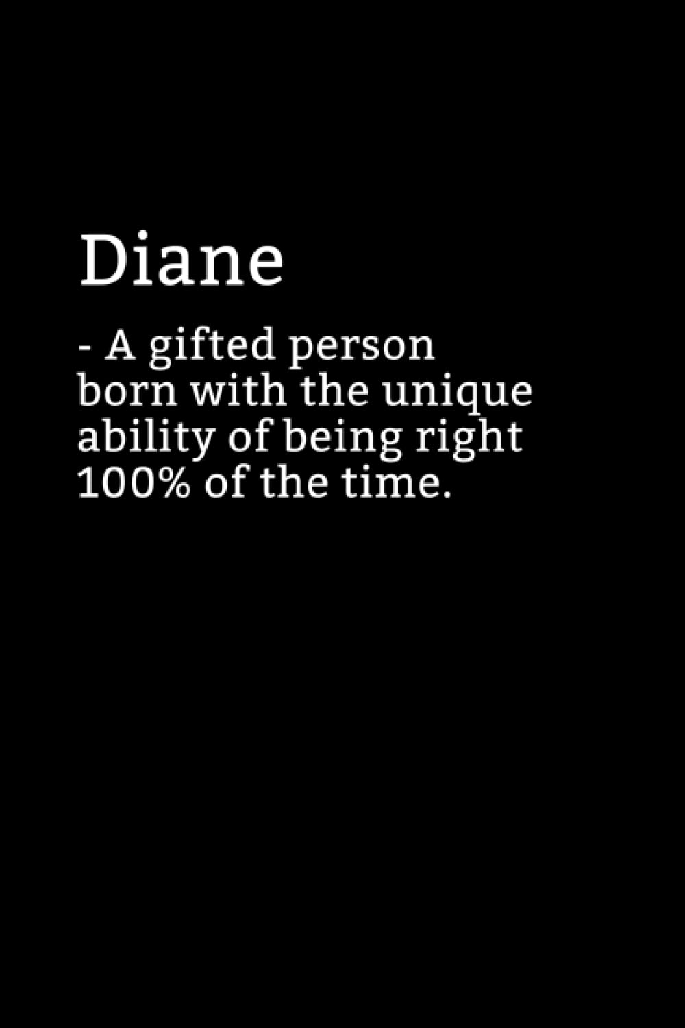 Diane Definition Notebook: Sarcastic Diane Notebook - Diane Name Notepad - Funny Diane Notebook - Lined Journal - Diane Diary