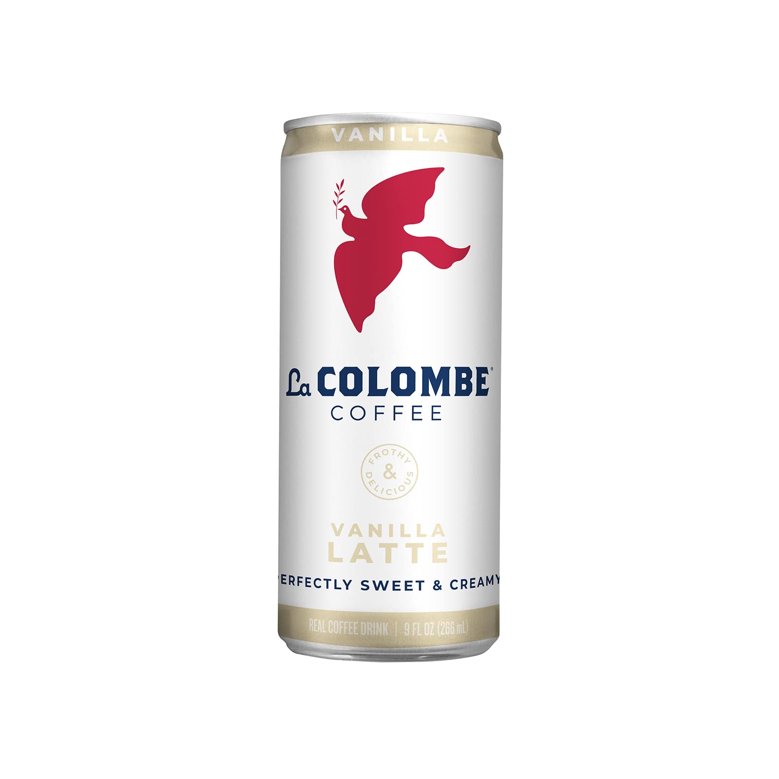 La Colombe Vanilla Draft Latte - Cold-Pressed Espresso and Frothed Milk With True Vanilla - Made With Real Ingredients - Grab And Go Coffee, 9 Fl Oz (Pack of 16)