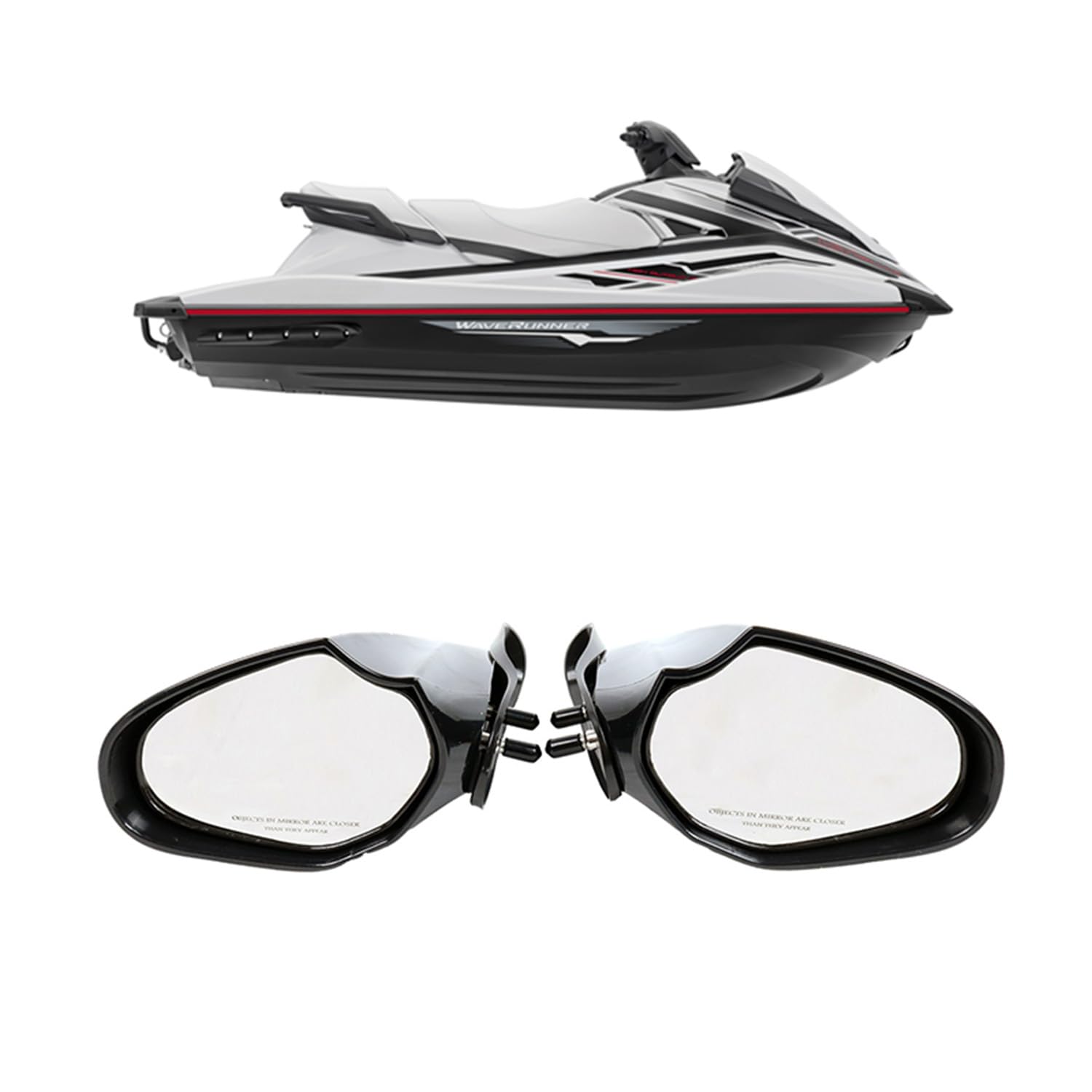 ELSOONF2N-U596B-00-00 F2N-U596C-00-00 Side Mirror Set Compatible with Yamaha Waverunner VX1100 WaveRunner Cruiser 2010-2014