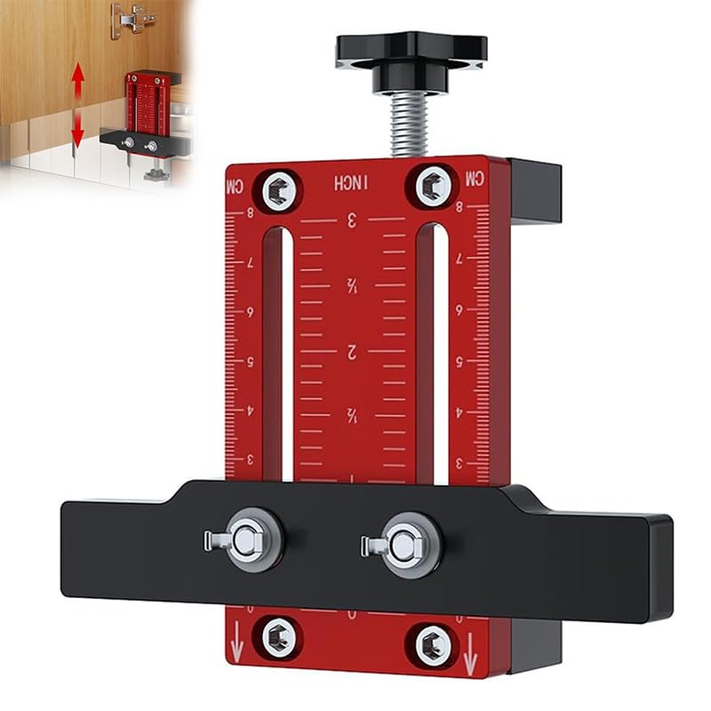 SakerCabinet Door Installation Positioner | Aluminum Alloy Cabinet Hardware Jig | Adjustable Length Cabinet Installation Tool | Compatible for Most Cabinet Doors