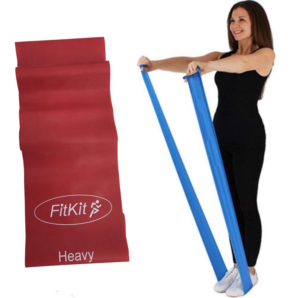 FitKit Resistance Exercise Band - 2M - 4 Resistance Options – Pilates, Yoga, Rehab, Stretching, Strength Training