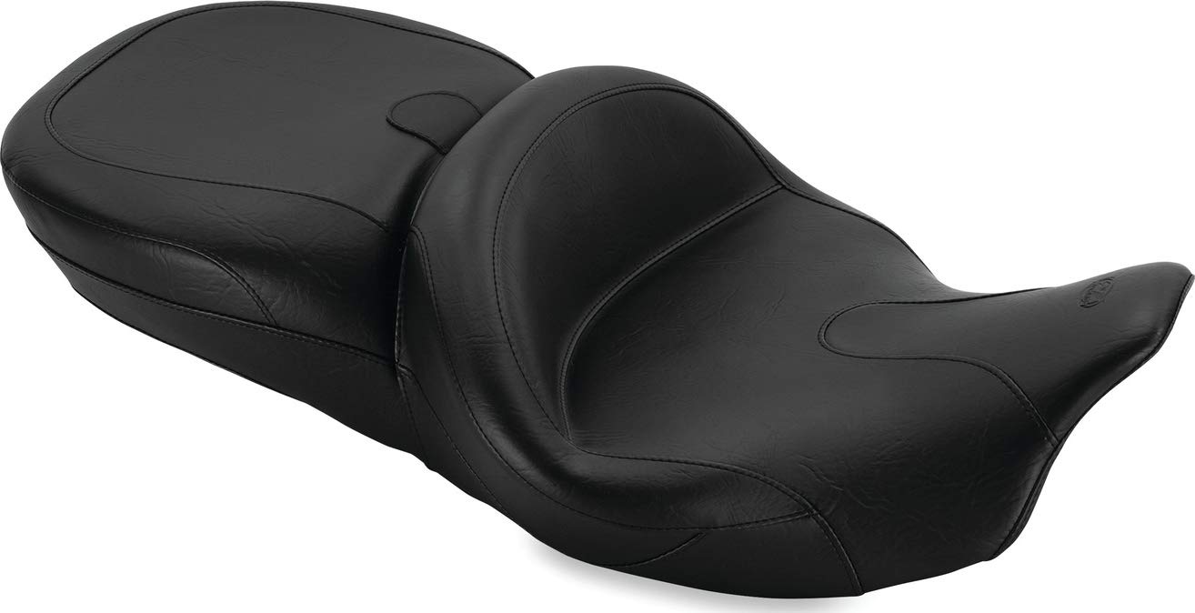 MustangMotorcycle Seats 76860 Super Touring Summit One-Piece Seat for Harley-Davidson Electra Glide Standard, Road Glide, Road King & Street Glide 2008-'21, Original Summit, Black, Extended Reach