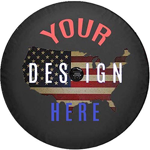 Custom JL Spare Tire Cover You Design Personalized Full Color JL Series with Backup Camera Hole fits SUV or Camper RV Accessories Size 33 Inch