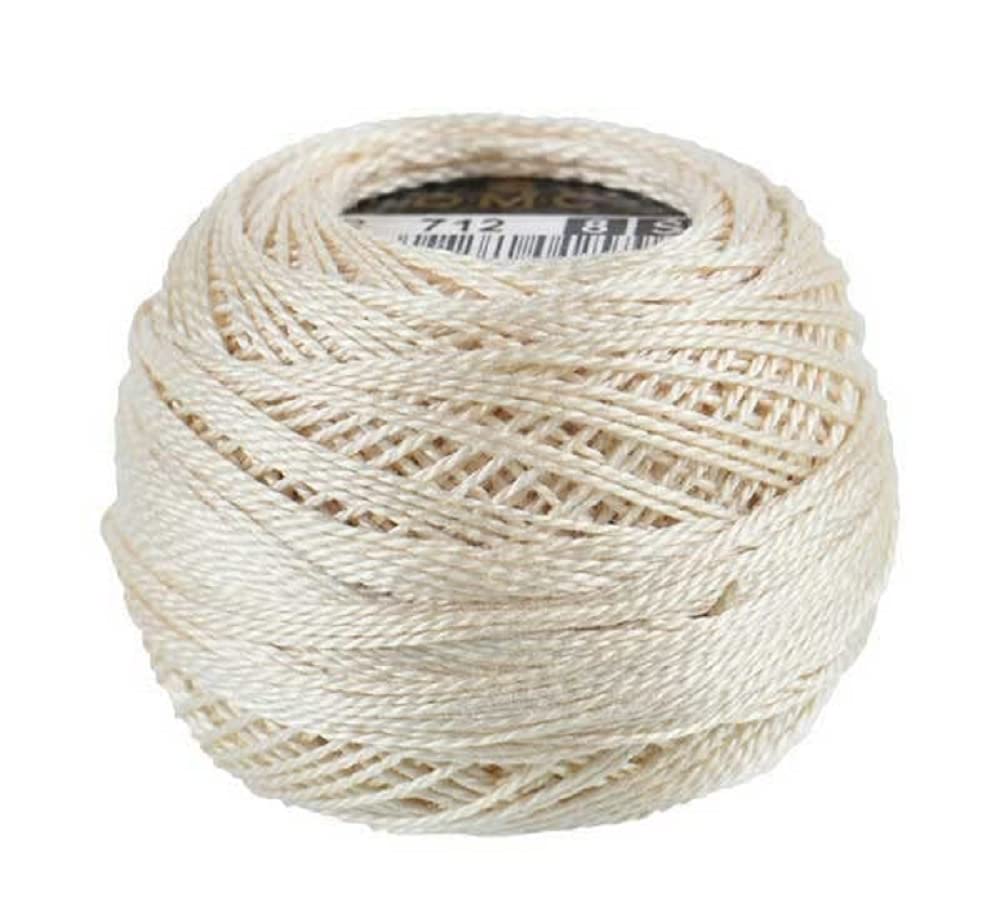 DMC 116 8-712 Pearl Cotton Thread Balls, Cream, Size 8