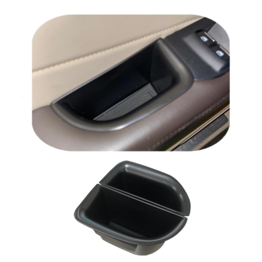 Vesul Black Front Row Door Side Storage Box Handle Armrest Phone Container Fits on Lincoln MKC 2015 2016 2017 2018