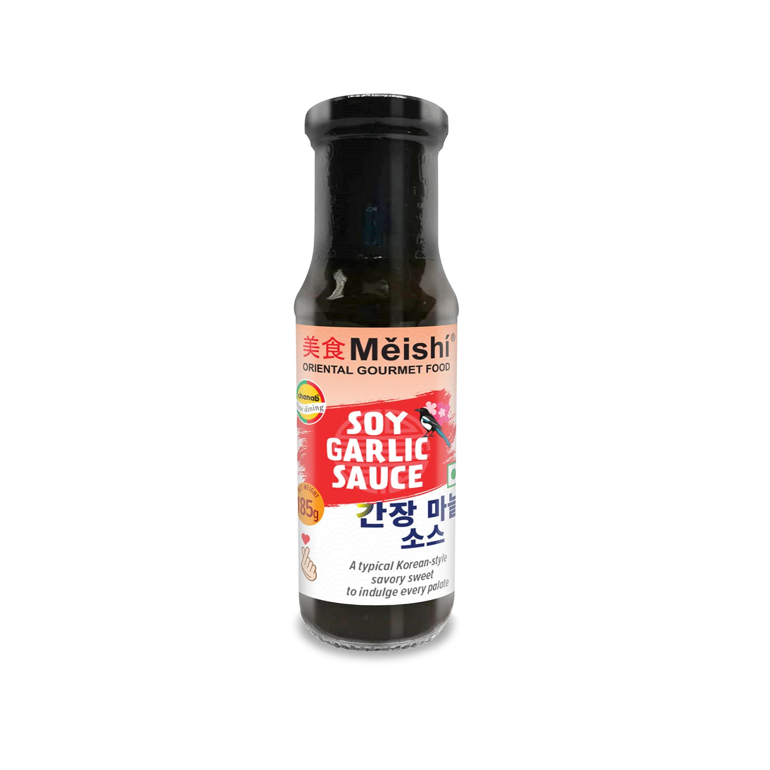 Meishi Korean Soy Garlic Sauce,185 grams | Korean Style savory sweet sauce is a delicious addition to stir-fried, Mix into any marinade or use as a dipping sauce