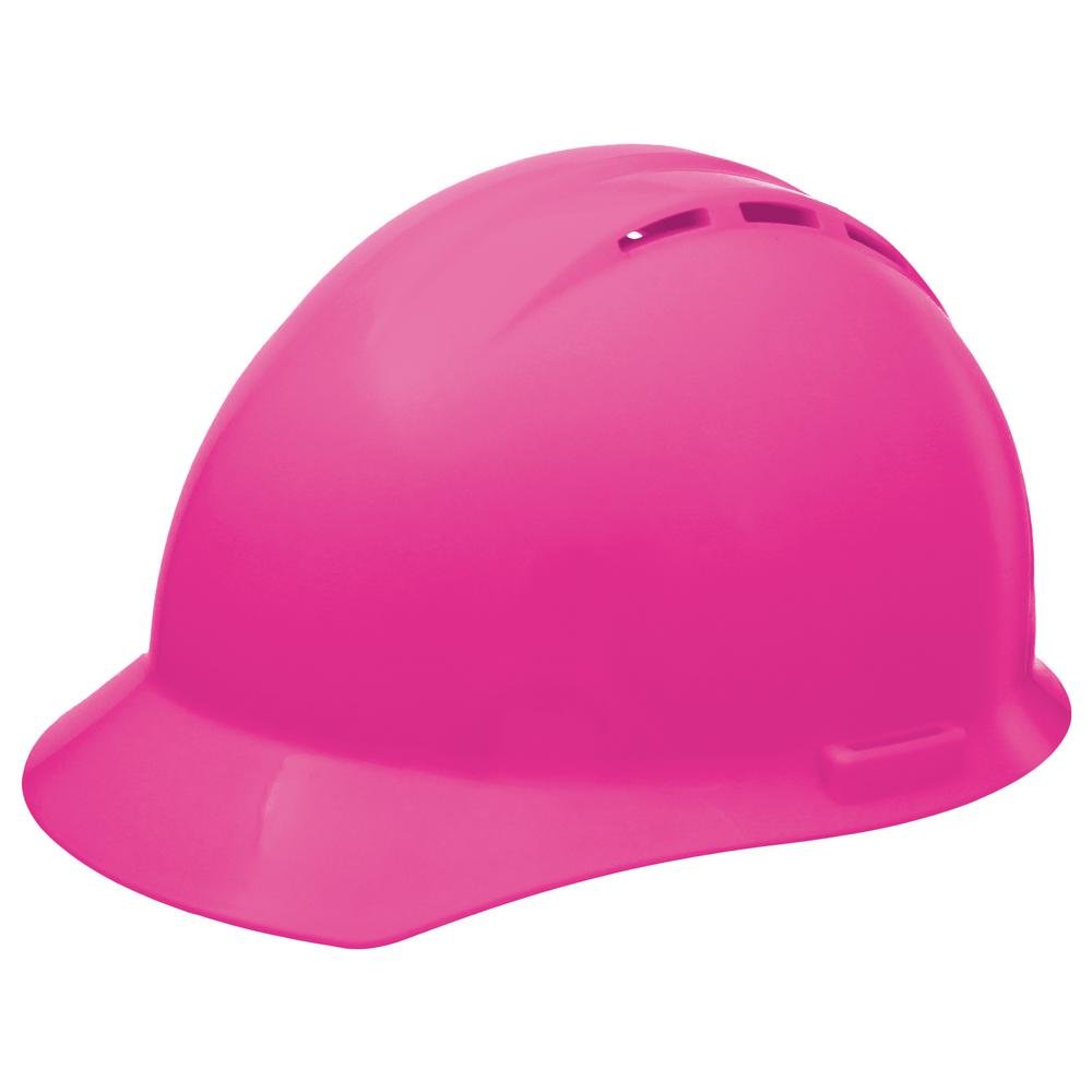 Hard Hat, 6-1/2" to 8" Size, Pink, Vented