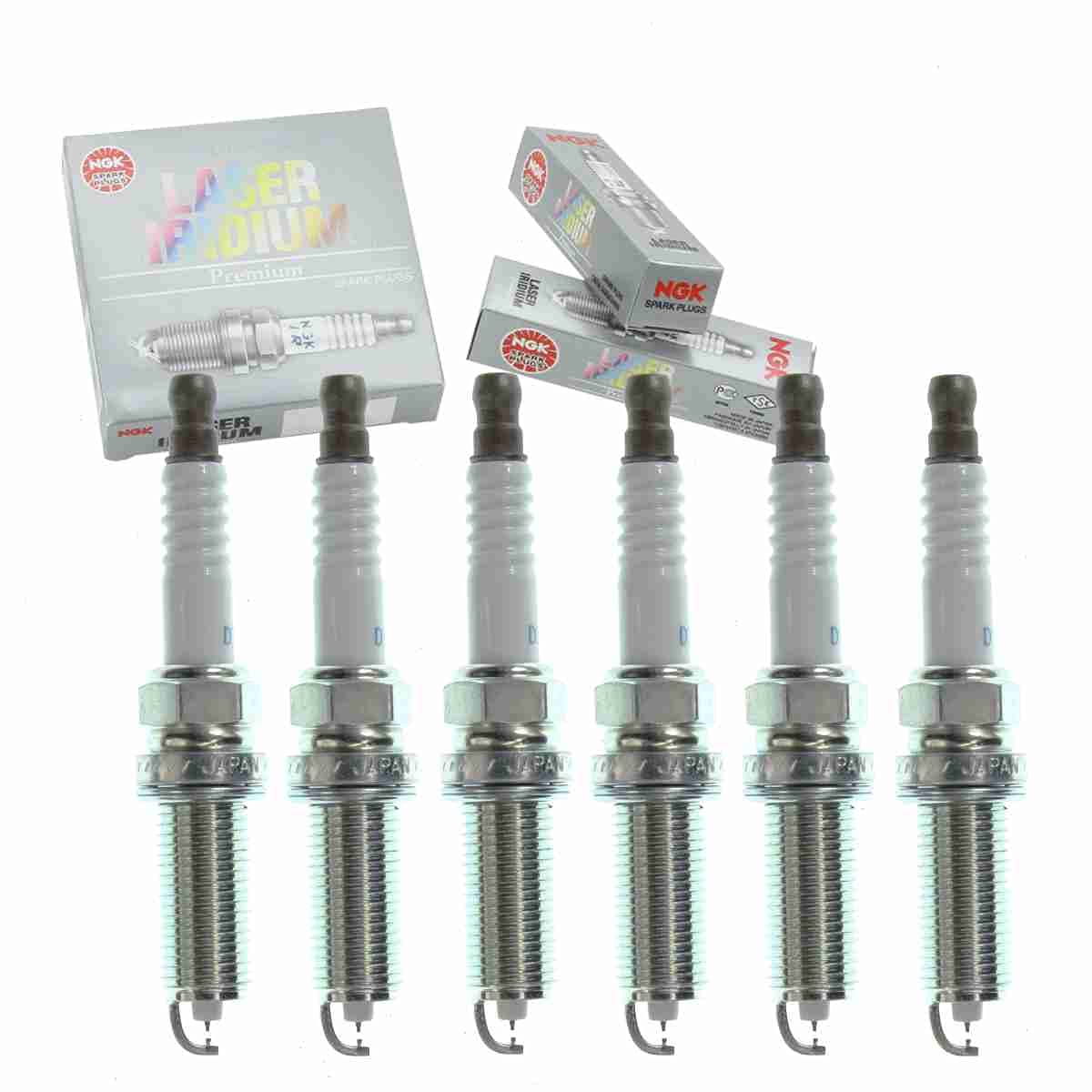 Sixity AutoNGK Laser Iridium Spark Plugs Kit Set, 6pcs, 4024180194, for Nissan GT-R 09-14 3.8L V6