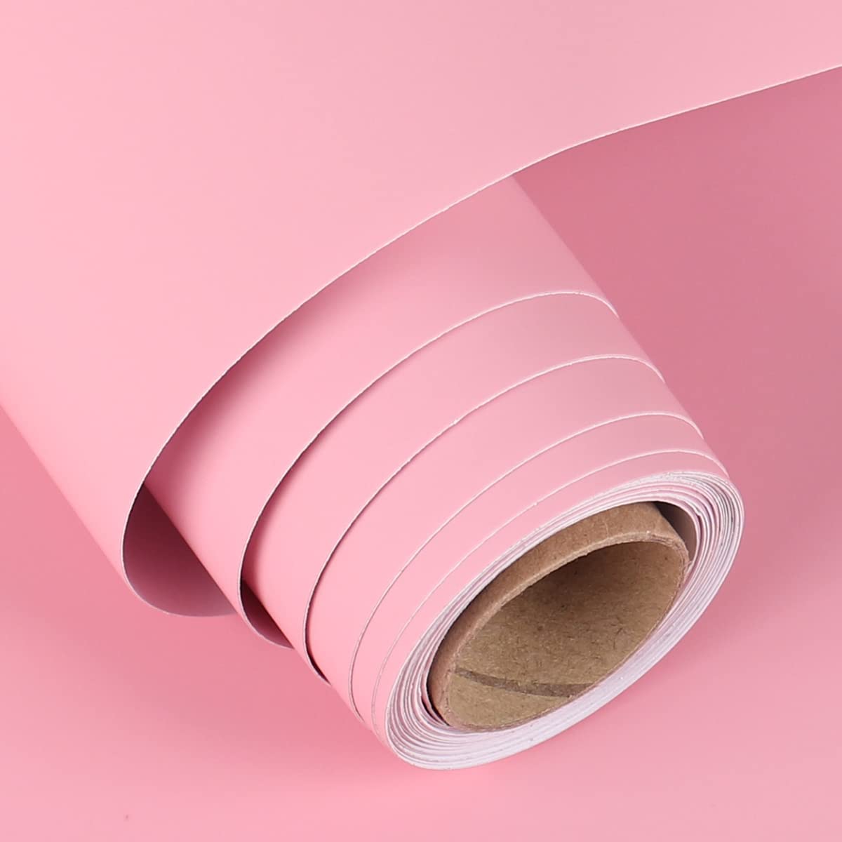 FunStick 30CM x 5M Self Adhesive Wallpaper Pink for Girls Bedroom Pink Wallpaper Peel and Stick Kids Drawers Walls Waterproof Vinyl Wrap for Furniture Pink Sticky Back Plastic for Kitchen Cupboards