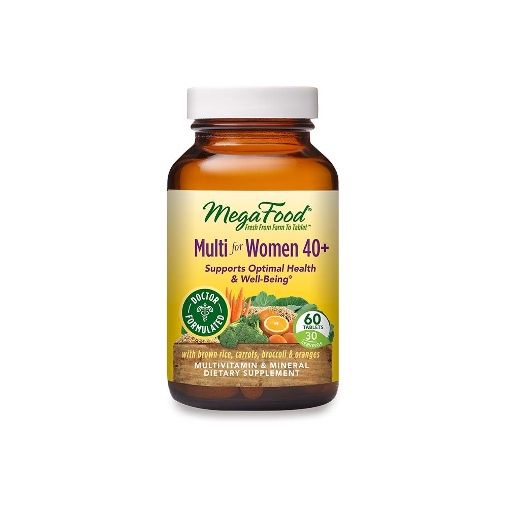 MegafoodWomen's 40+ Advanced Multivitamin for Women - Dr Formulated - Vitamin B, Vitamin D3, Vitamin K2 & Choline - Energy Metabolism; Brain Health & Bone Health - Vegetarian - 60 Tabs (30 servings)