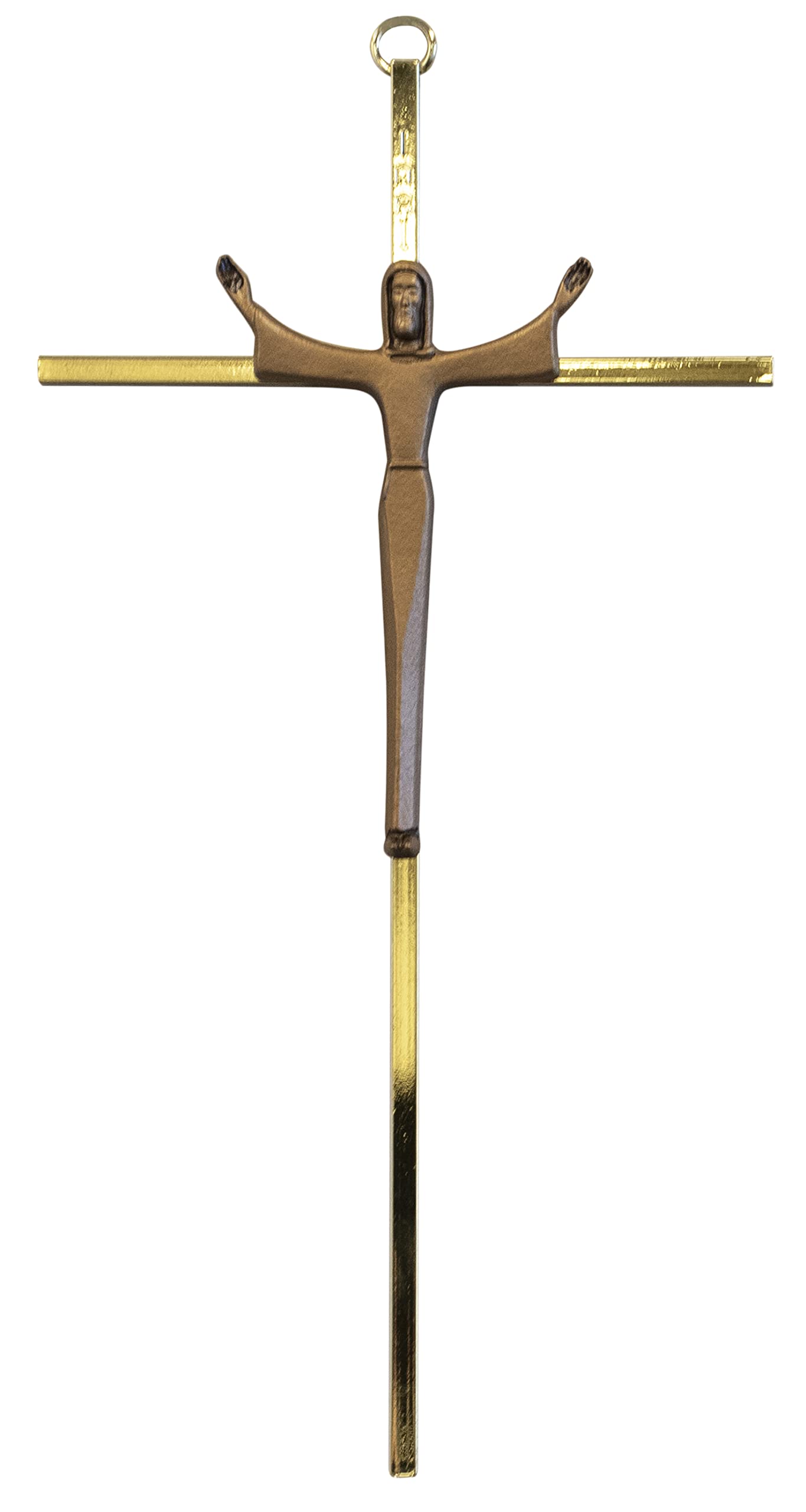 VILLAGE GIFT IMPORTERSRisen Christ on Cross | Christian Home Wall Décor | Gold-Tone Metallic Finish | Great Catholic for Baptism, First Holy Communion, and Confirmation