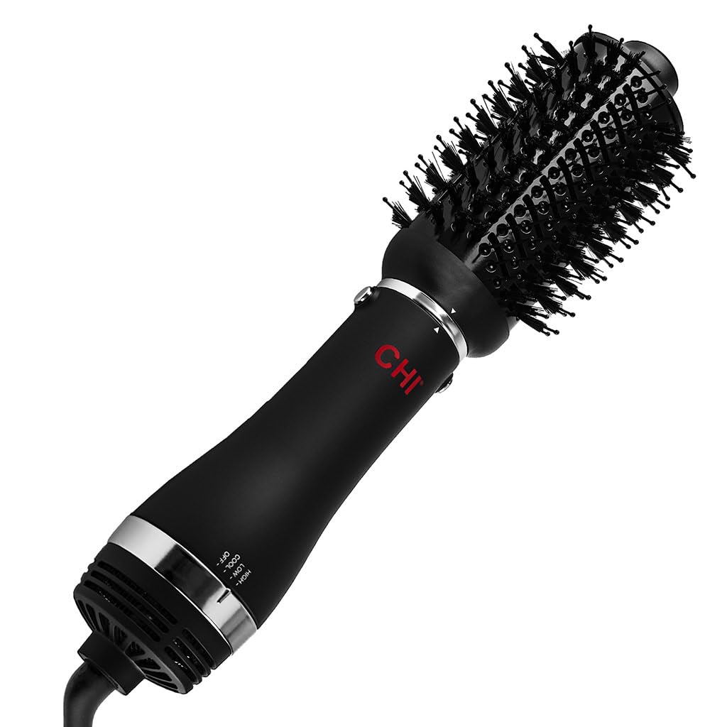 CHI Volumizer 4-In-1 Blowout Brush | Ceramic And Ion Technology | Black