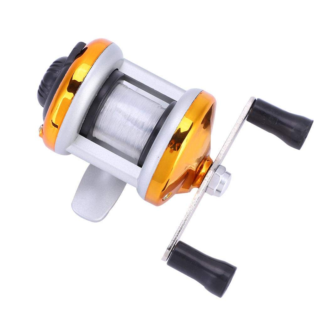 Fishing Wheel, Ice Fishing Reel, Strong Smooth High Brake Strength Perfect for Outdoor Fishing Such As River Ice Fishing(Golden)