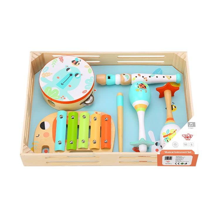 Tooky ToyWooden Musical Instrument Set, 6 Pcs