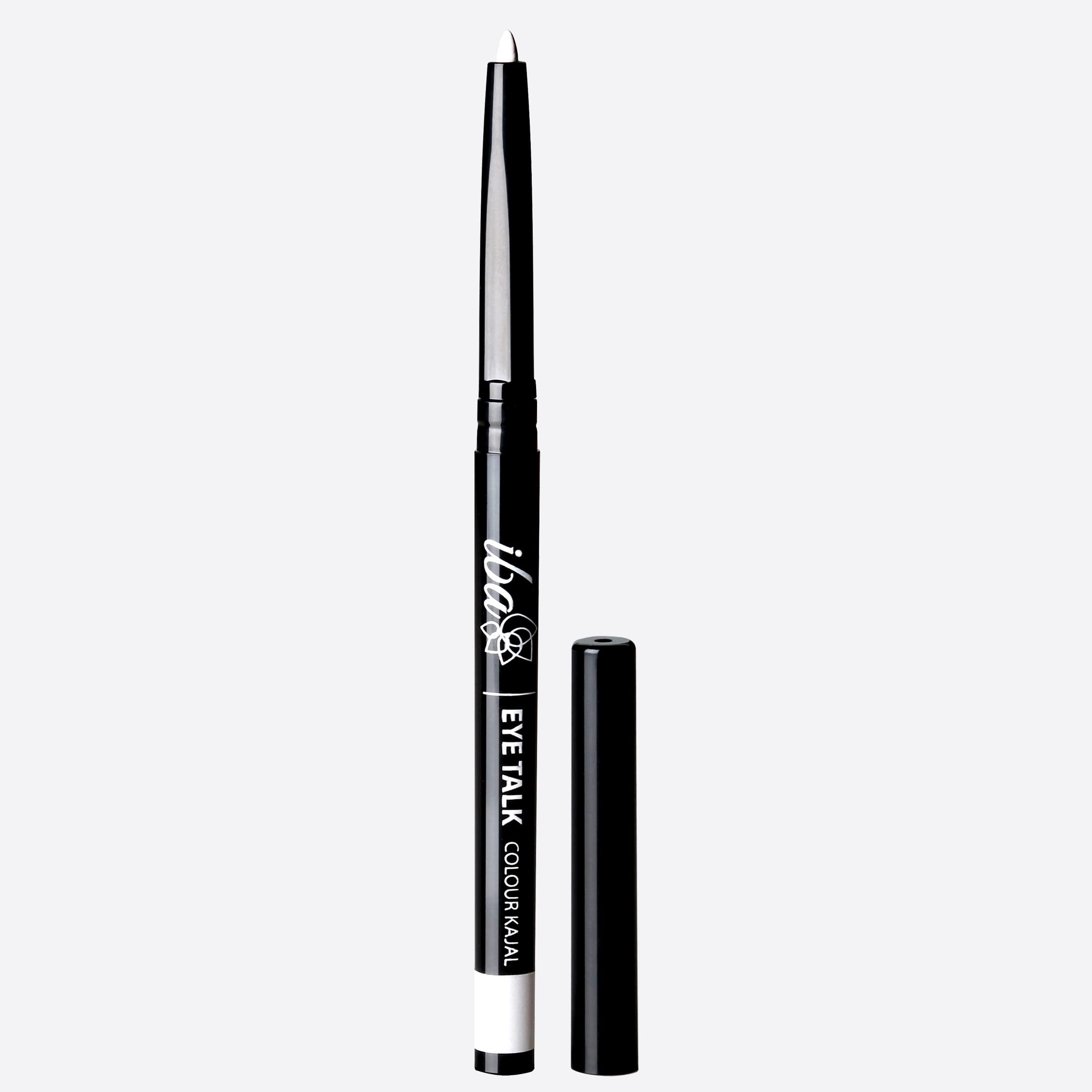 Iba Eye Talk Colour Kajal - 02 Pure White | 16 Hr Smudge Proof & Waterproof Eye Makeup | Bold Colour & Velvet Finish | Halal Certified & Vegan Makeup