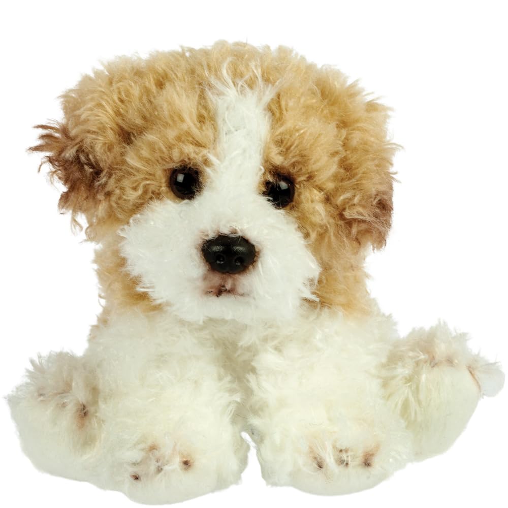 Suki Gifts International - Small Sitting Dog, Maltipoo (12177), Brown and White