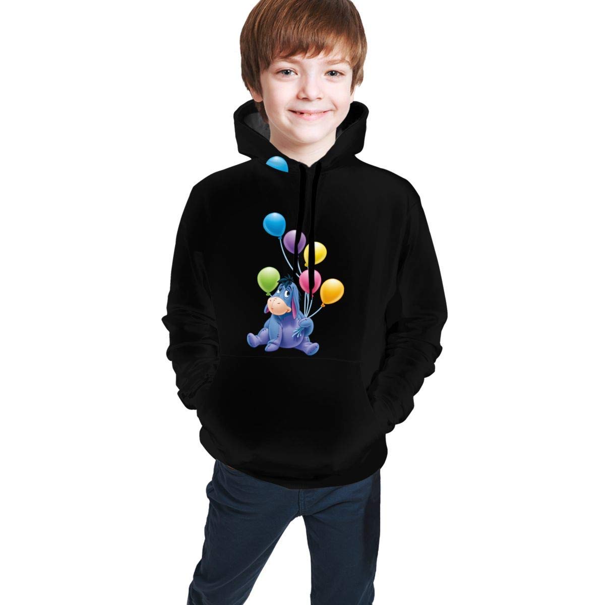 YGYP The Pooh Eeyore Unisex Kids Hoodies 3D Print Pullover Sweatshirt Sweaters with Pocket for Teens