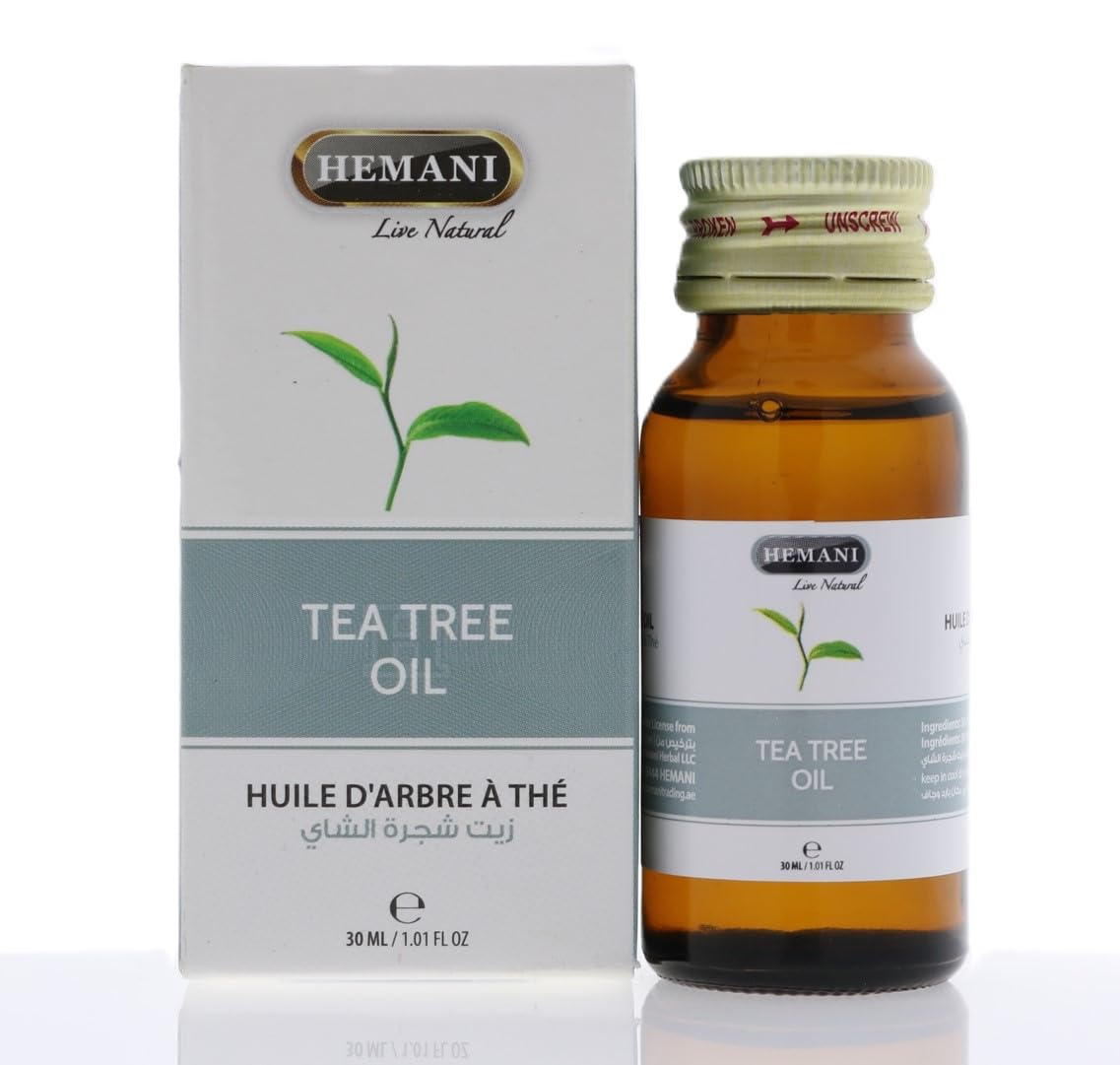 Hemani Tea Tree Oil, 30 Ml, Improves Skin Health, Anti-Bacterial, Antimicrobial, Antiseptic, Powerful For Treating Wounds.