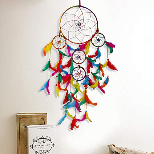 Meher Collection Dream Catcher Traditional Indian Wall Art for Bedrooms, Home Wall, Hanging Design, Height 75 cm, Large