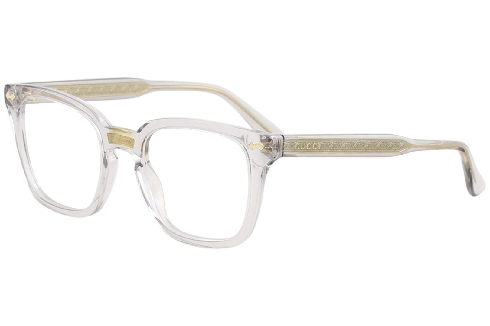 GucciRectangular Eyeglasses GG0184O 005 Transparent Gray 50mm 0184