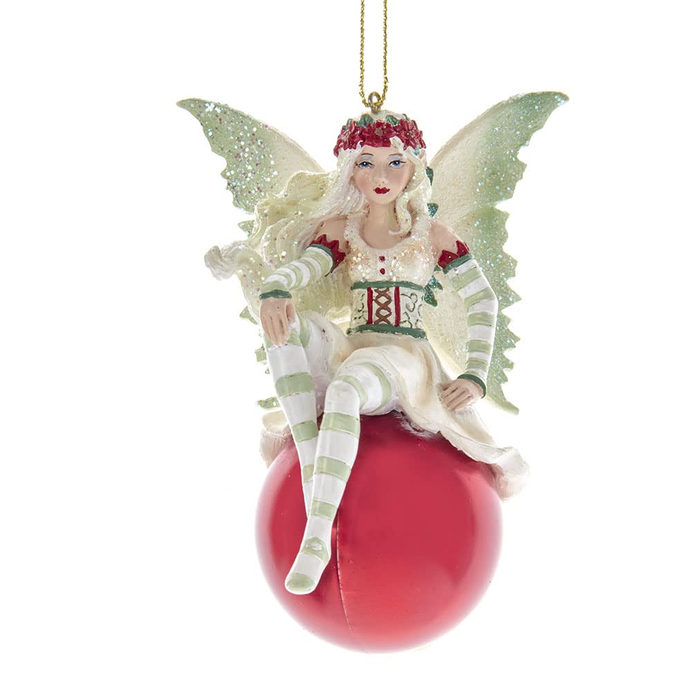 Kurt S. Adler Amy Brown Christmas Fairy Ornament, 4.75-Inch, Multi-Color