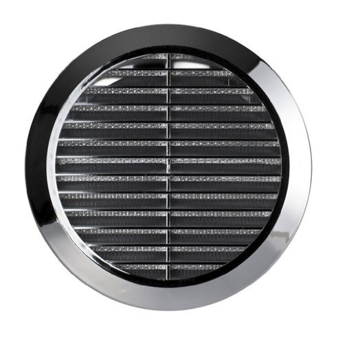 Chrome Circle Air Vent Grille Adjustable Ducting Connection 100mm 4" 125mm 5" 150mm 6" T36M