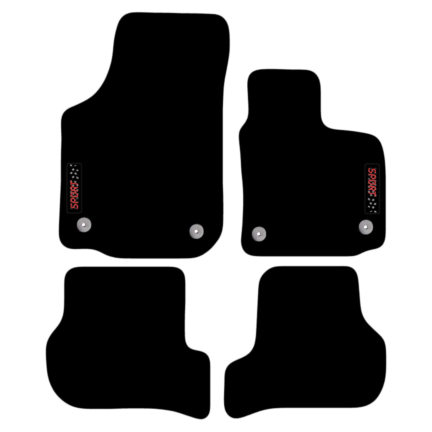 Carsio Tailored Carpet Car Floor Mats FOR Seat Leon 2009 to 2013 with logo