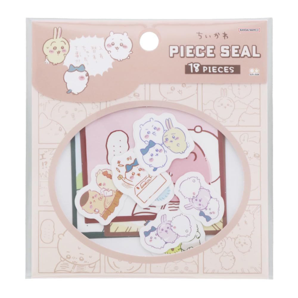 Sunstar Stationery S8587728 Chiikawa Seal, Peace Seal, Comic Scene