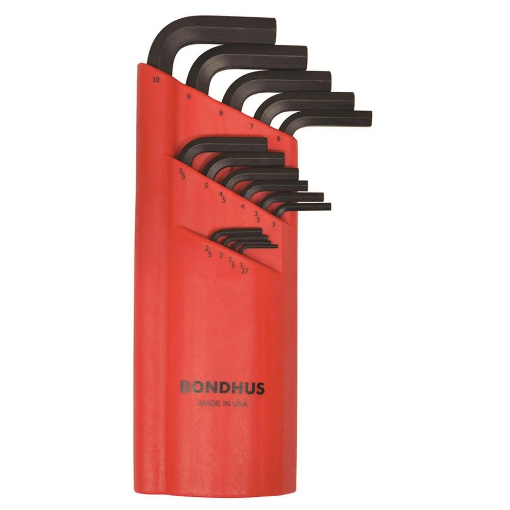 Bondhus10995 Set of 15 Balldriver L-wrenches, ProGuard Finish, sizes 1.27-10mm