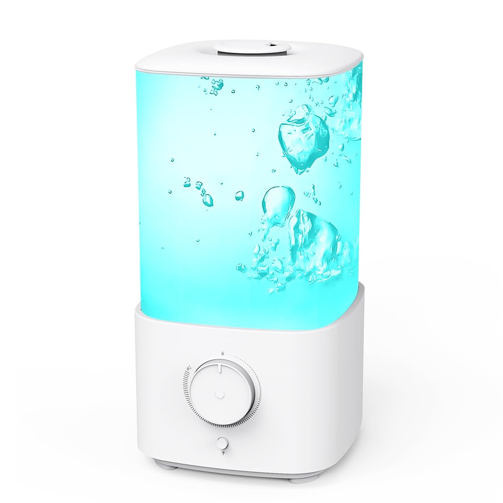 Baeskii 2.5L Humidifiers for Bedroom Baby Room with Night Light, Cool Mist Humidifier for Home, Office & Plant, Auto-Off, Up to 31H for 20 ㎡, Quiet Operation with 360° Rotation Nozzle