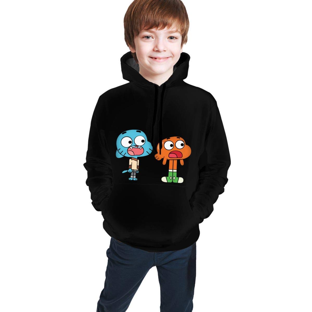 YGYP The Amazing World of Gumball Unisex Kids Hoodies 3D Print Pullover Sweatshirt Sweaters with Pocket for Teens