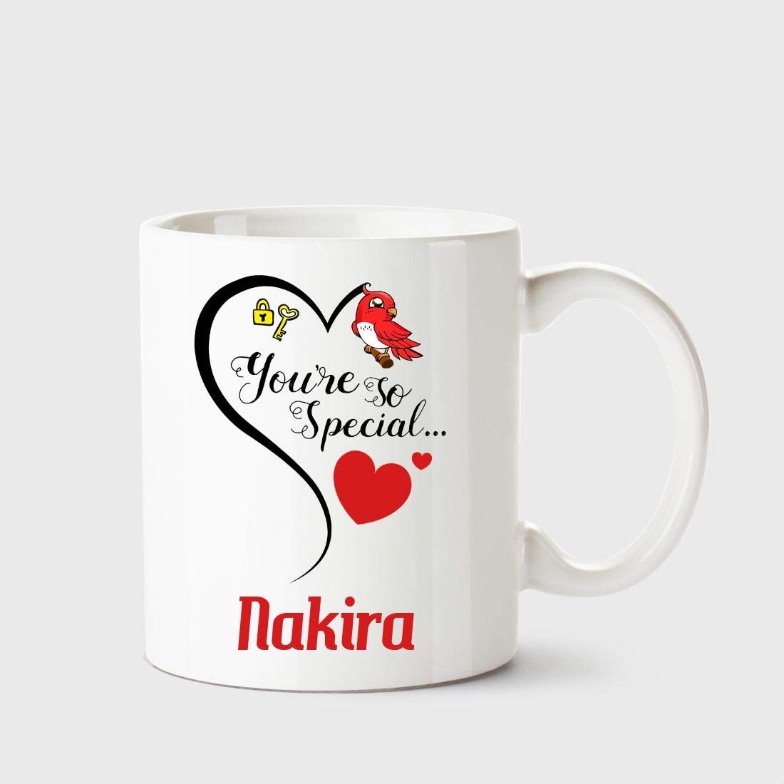 Chanakya You're so Special Nakira White Coffee Name Ceramic Mug