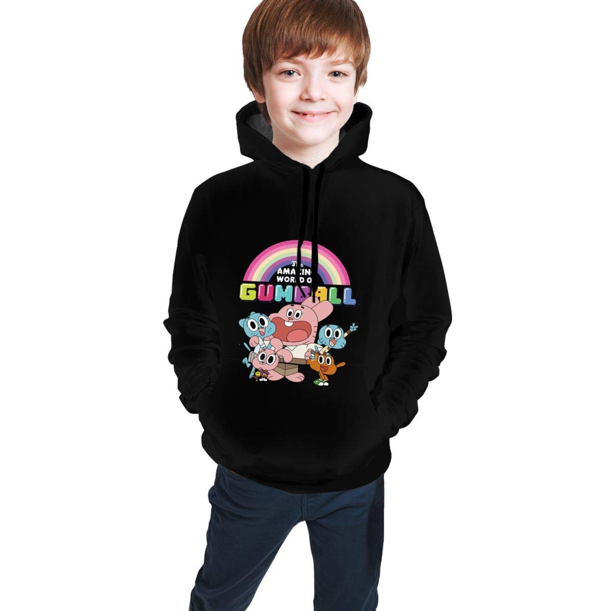 YGYP The Amazing World of Gumball Unisex Kids Hoodies 3D Print Pullover Sweatshirt Sweaters with Pocket for Teens